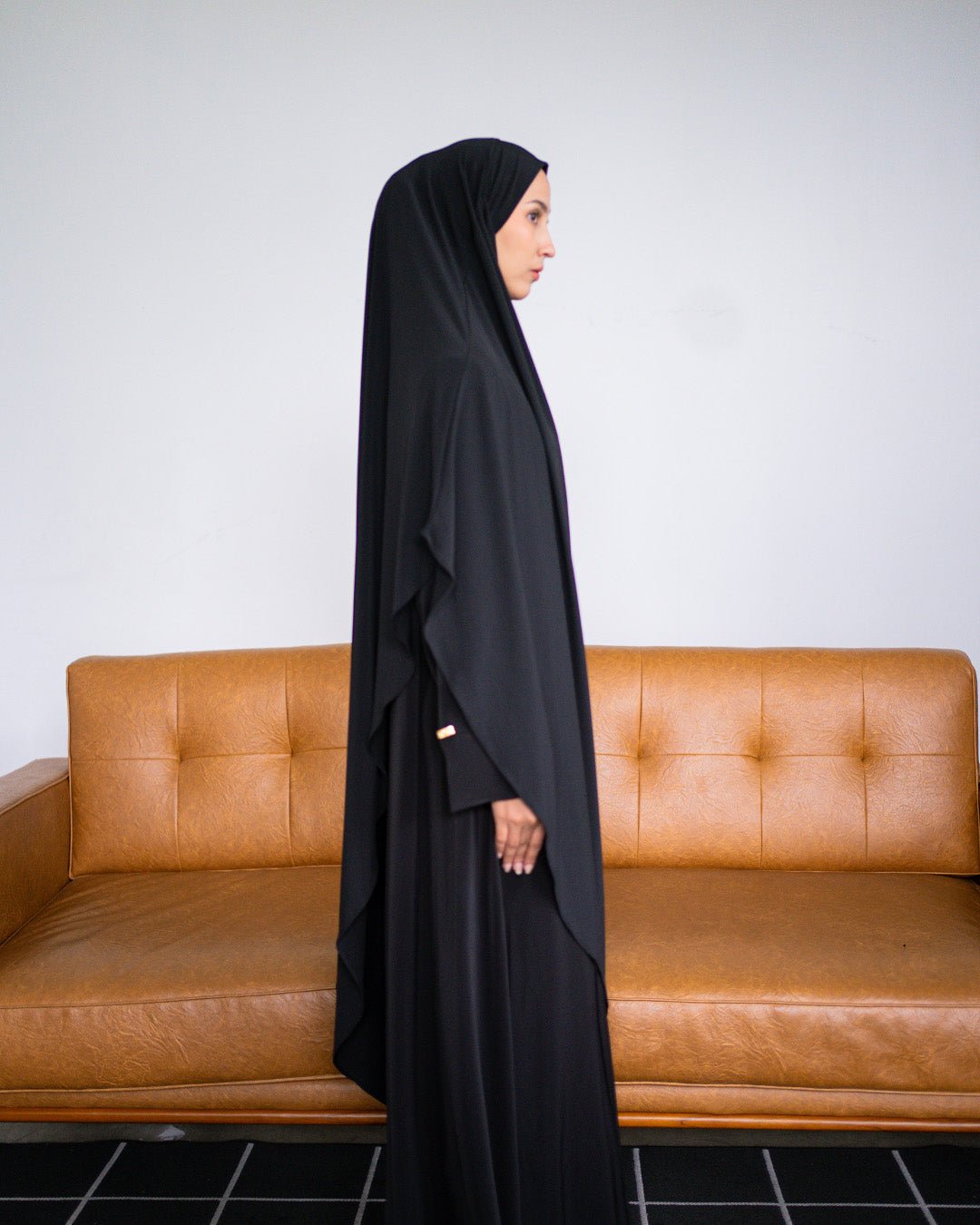 Layla french khimar Black By Tubita - TUBITA