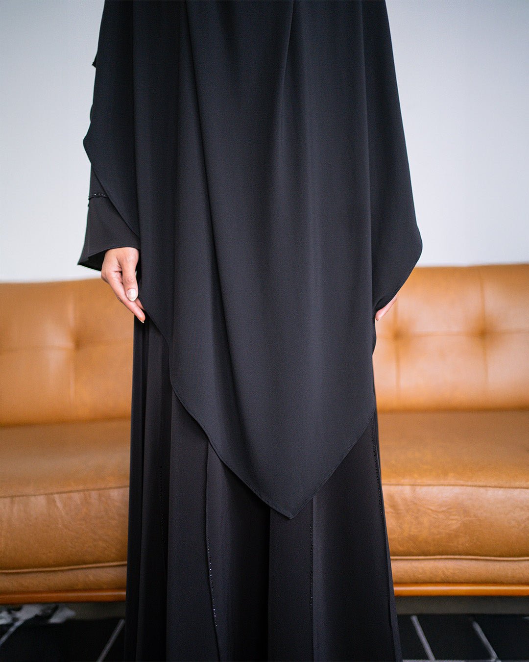 Layla french khimar Black By Tubita - TUBITA