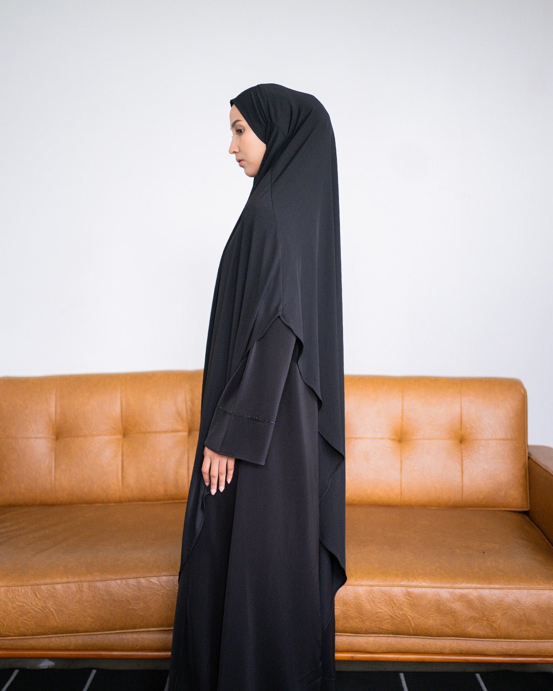 Layla french khimar Black By Tubita - TUBITA