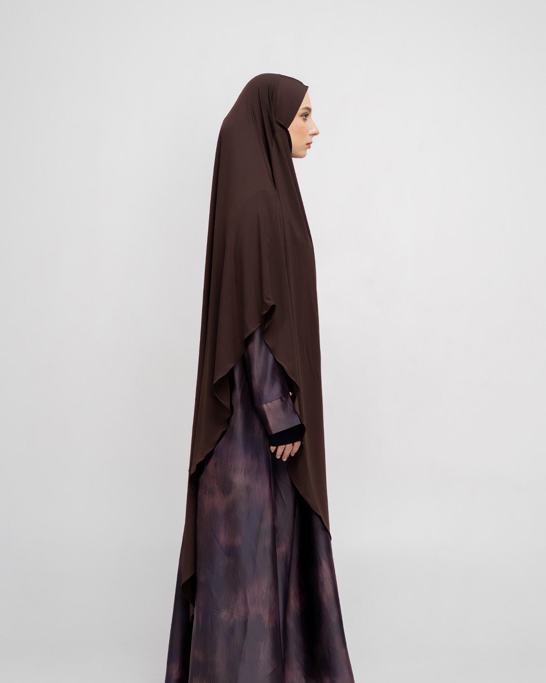 Layla french khimar Dark Coffe By Tubita - TUBITA