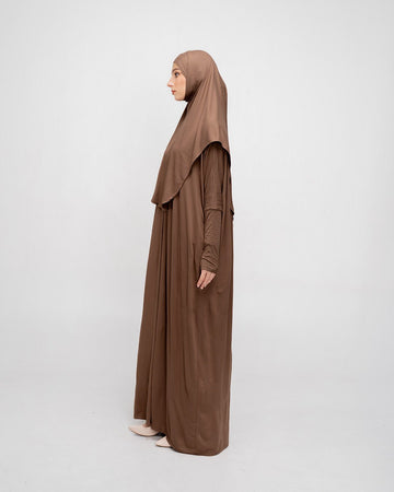Maira Set Brown By TUBITA - Baju Umroh Wanita - TUBITA