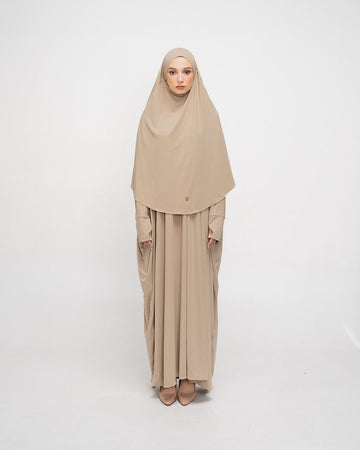 Mecca Dress Mocca by Tubita - Baju Umroh Wanita - TUBITA