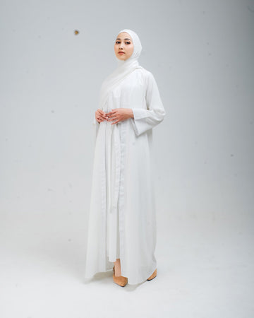 Medina Abaya Broken White Umroh Series by Tufine