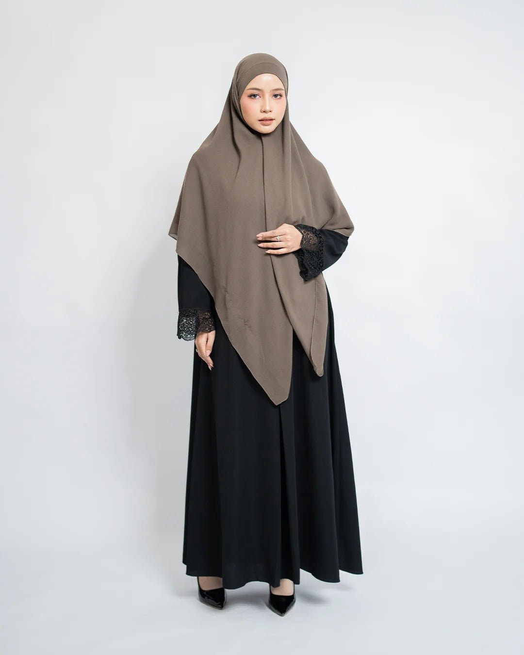 Meena Abaya Set Khiban Arabian - Abaya Premium Umroh Wanita - TUBITA