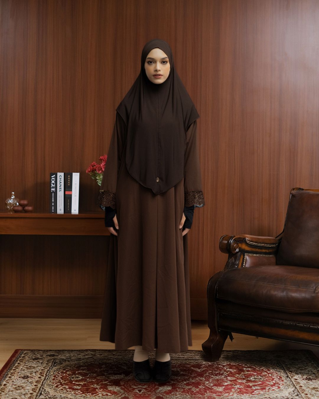 Meena Lace Abaya by Tubita - Abaya Haji & Umrah Best Seller - TUBITA