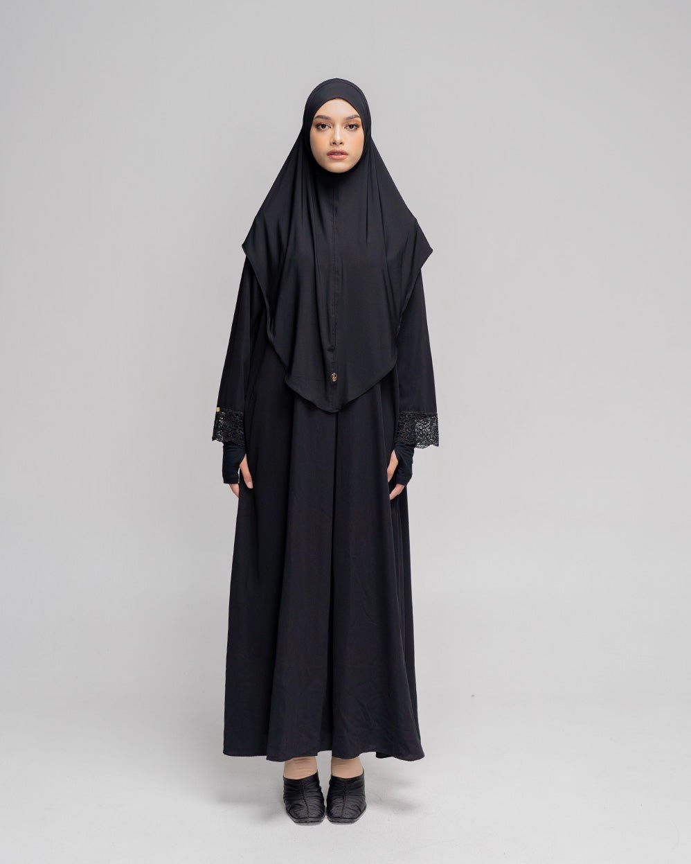 Meena Lace Abaya by Tubita - Abaya Haji & Umrah Best Seller - TUBITA