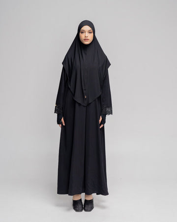 Meena Lace Abaya by Tubita - Abaya Haji & Umrah Best Seller - TUBITA