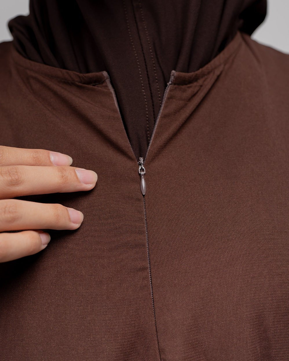 Meena Lace Abaya Mahogany by Tubita - TUBITA