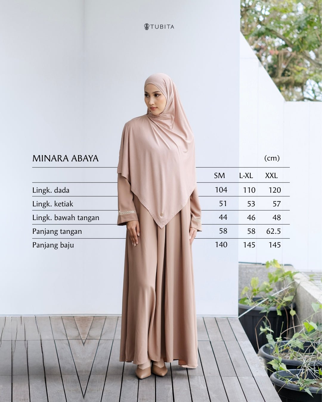Minara Abaya Black by TUBITA - Baju Umroh Wanita - TUBITA