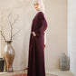 Nourah Abaya Burgundy by Tubita - TUBITA