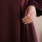 Nourah Abaya Burgundy by Tubita - TUBITA