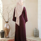Nourah Abaya Burgundy by Tubita - TUBITA