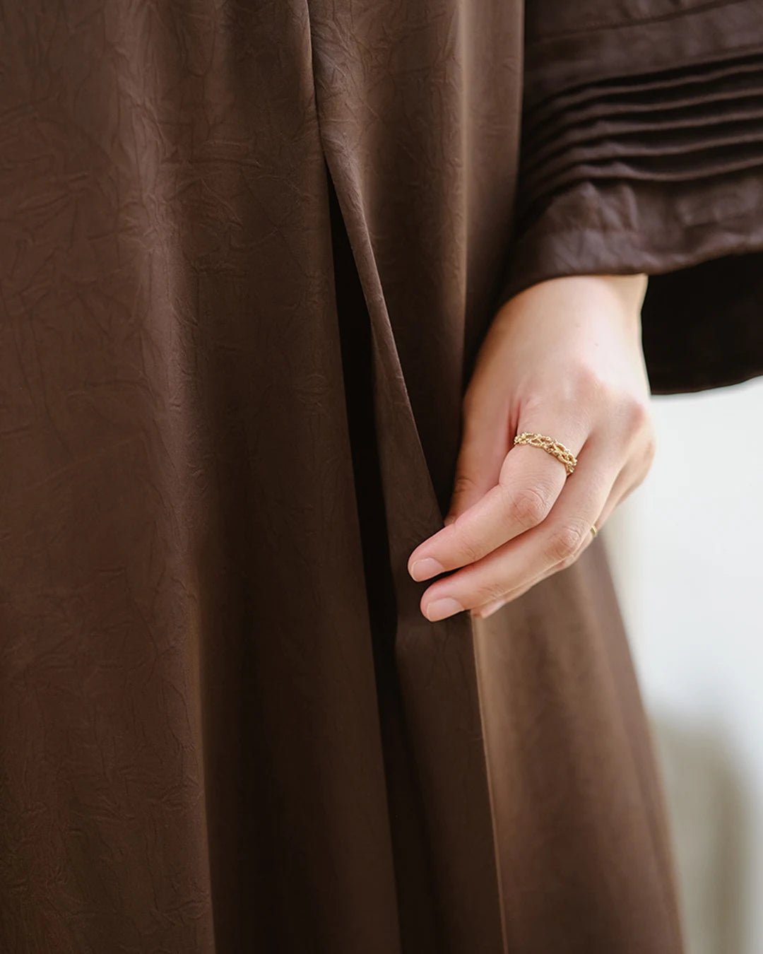 Nourah Abaya Mahogany by Tubita - TUBITA