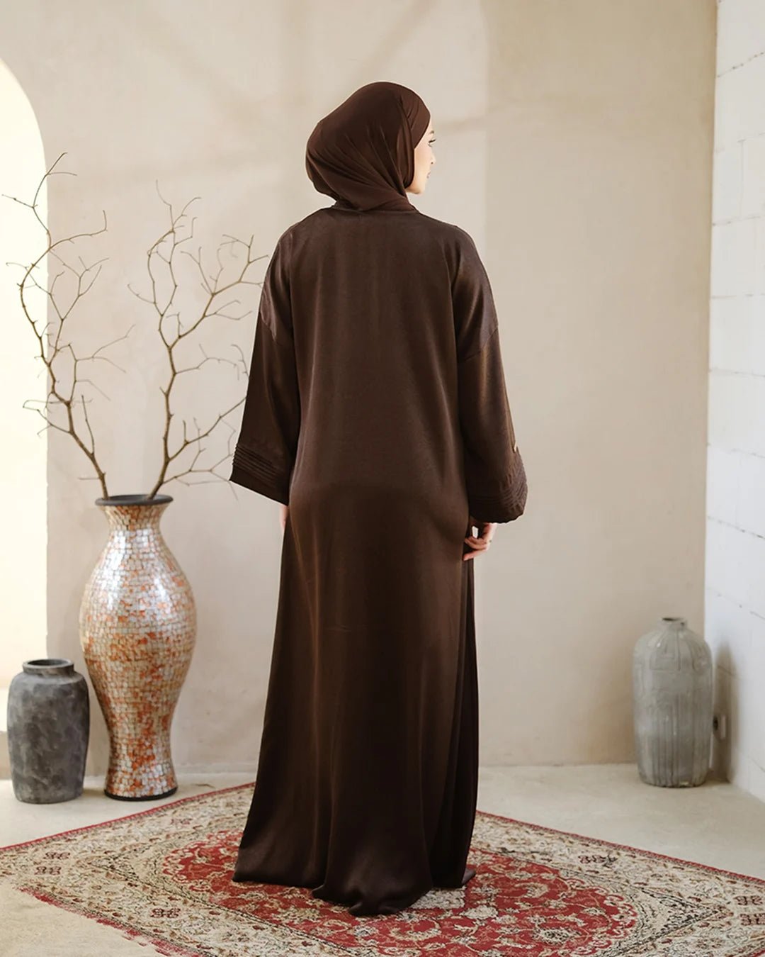 Nourah Abaya Mahogany by Tubita - TUBITA