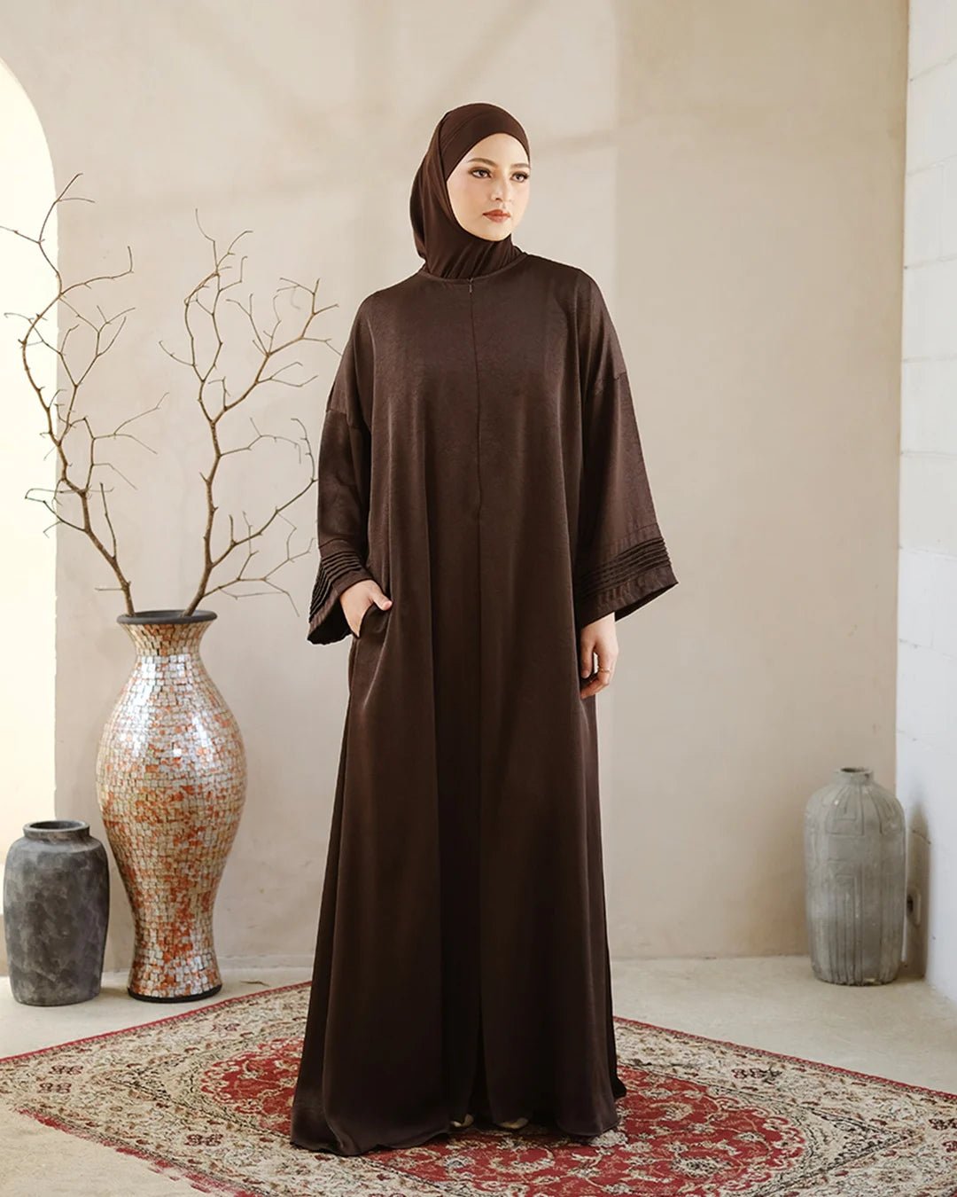 Nourah Abaya Mahogany by Tubita - TUBITA
