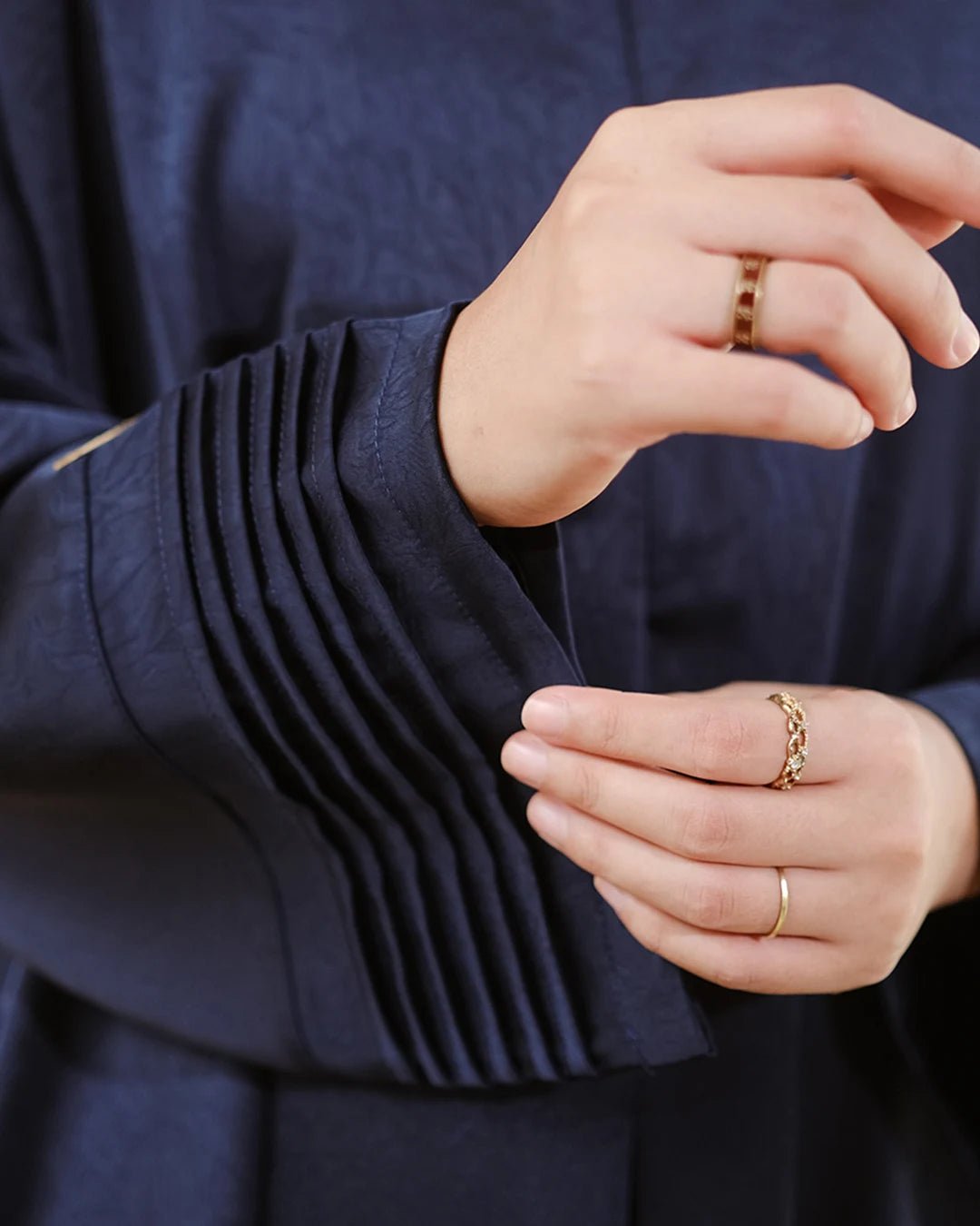 Nourah Abaya Navy by Tubita - TUBITA