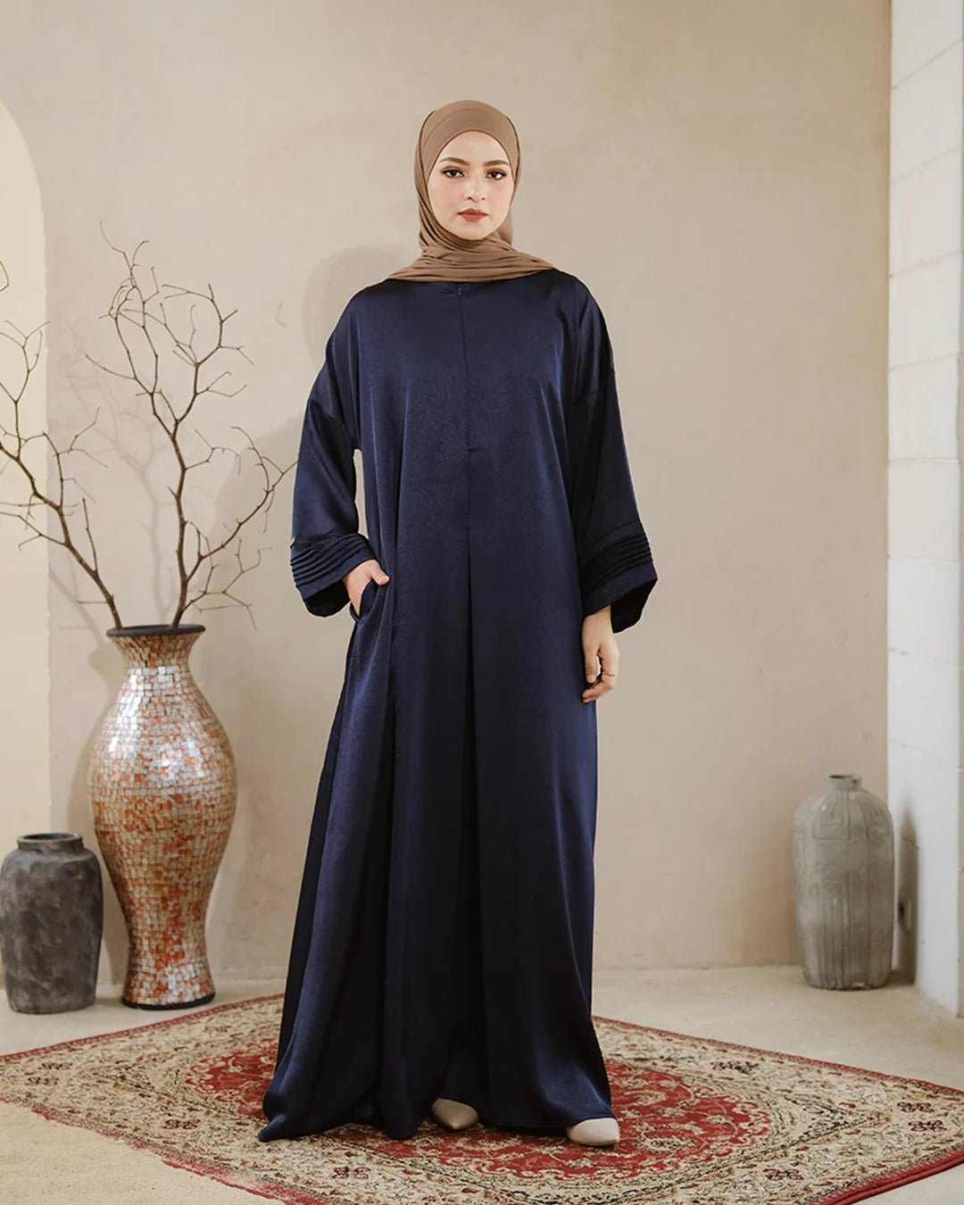 Nourah Abaya Navy by Tubita - TUBITA