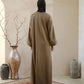 Nourah Abaya Taupe by Tubita - TUBITA