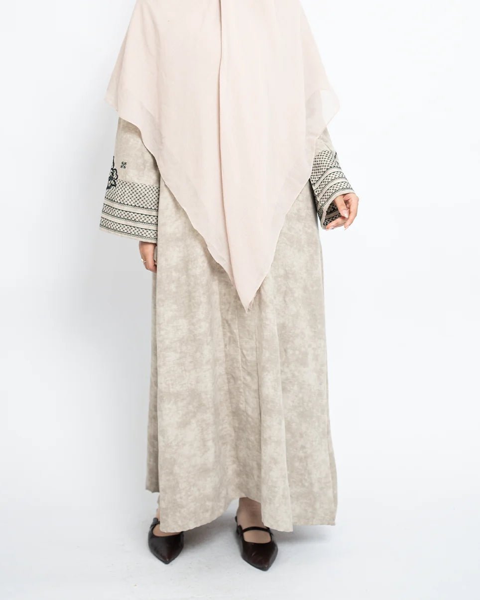 Rafah Abaya Chupro Beige by Tubita - TUBITA