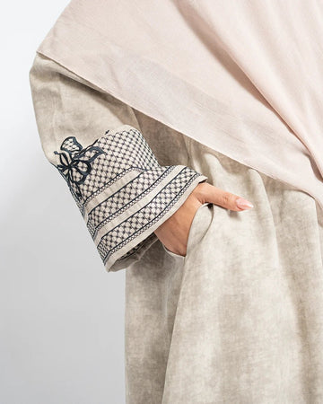 Rafah Abaya Chupro Beige by Tubita - TUBITA