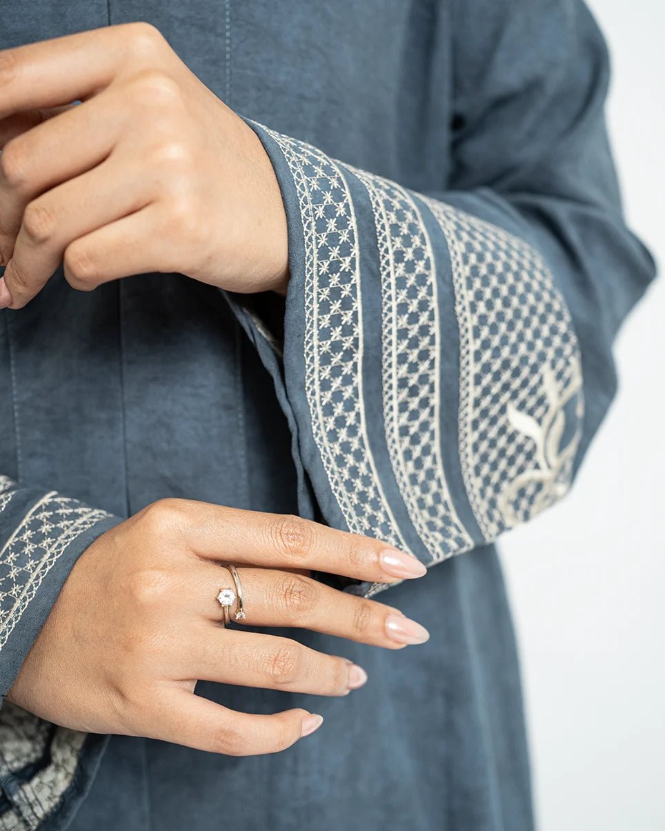 Rafah Abaya Chupro Dark Denim by Tubita - TUBITA