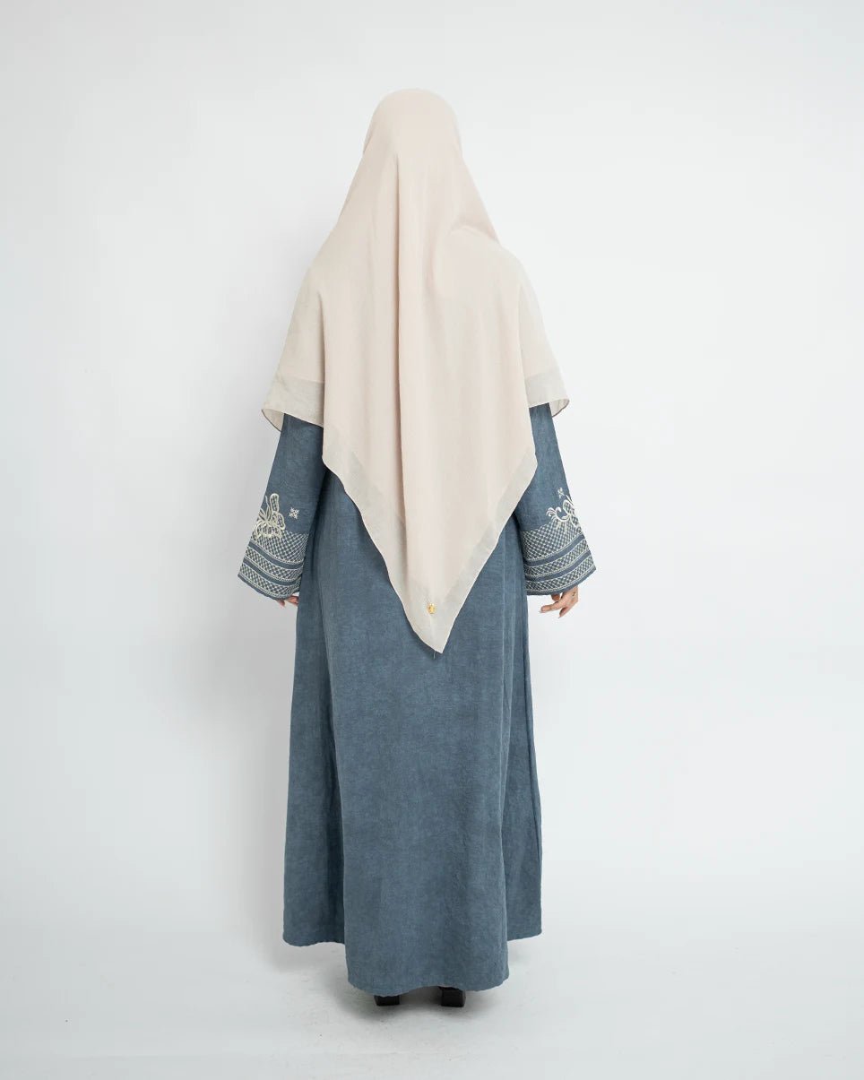 Rafah Abaya Chupro Dark Denim by Tubita - TUBITA