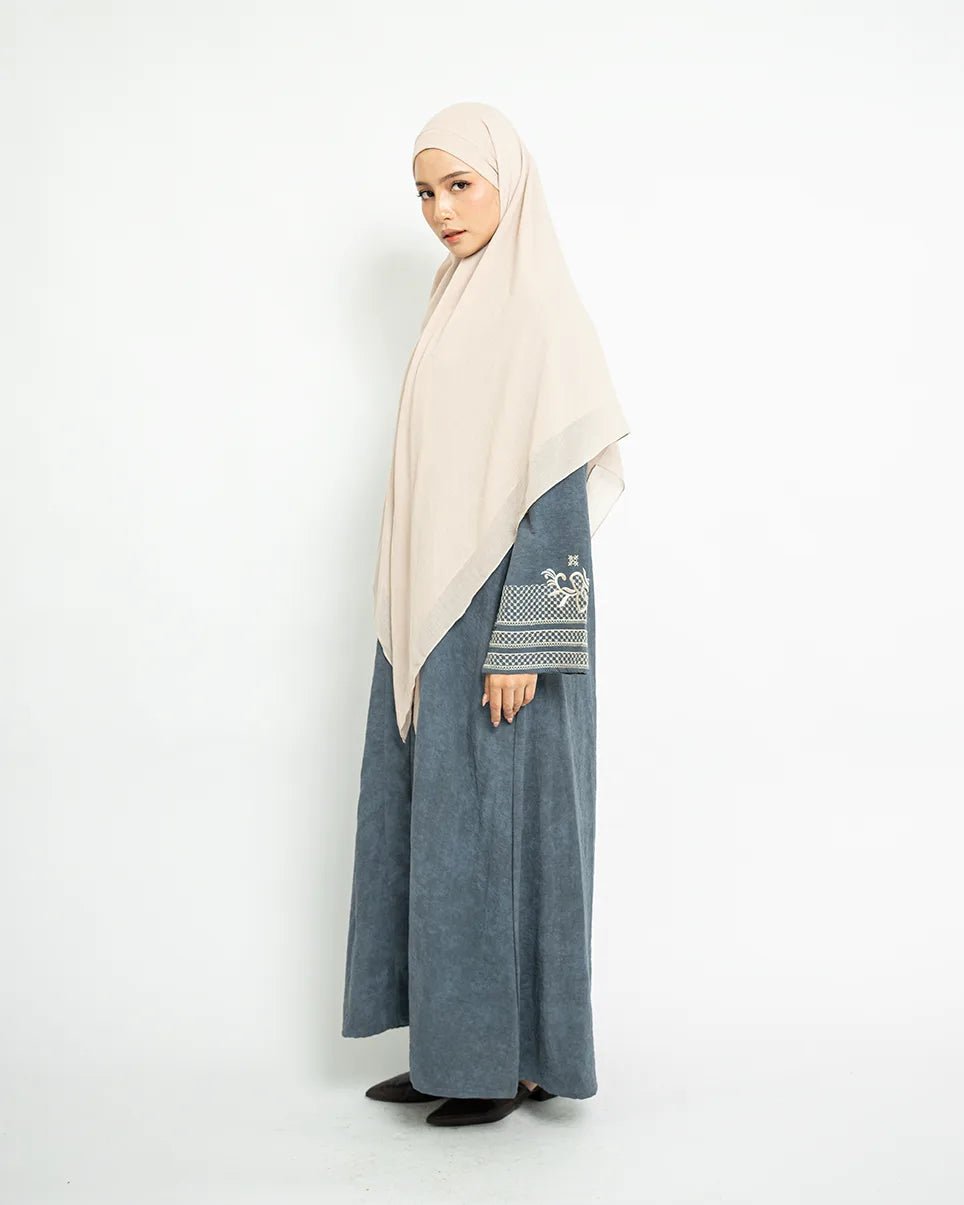 Rafah Abaya Chupro Dark Denim by Tubita - TUBITA