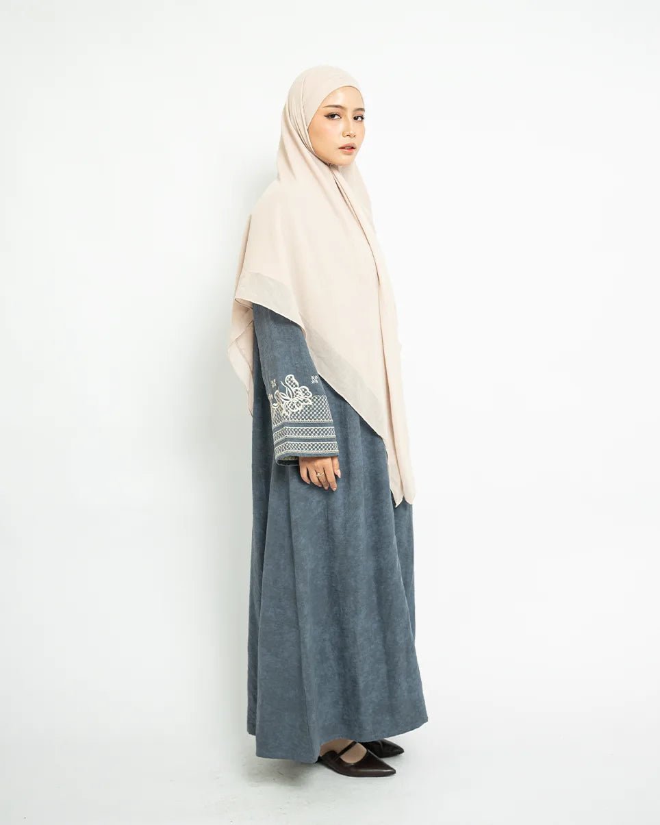 Rafah Abaya Chupro Dark Denim by Tubita - TUBITA