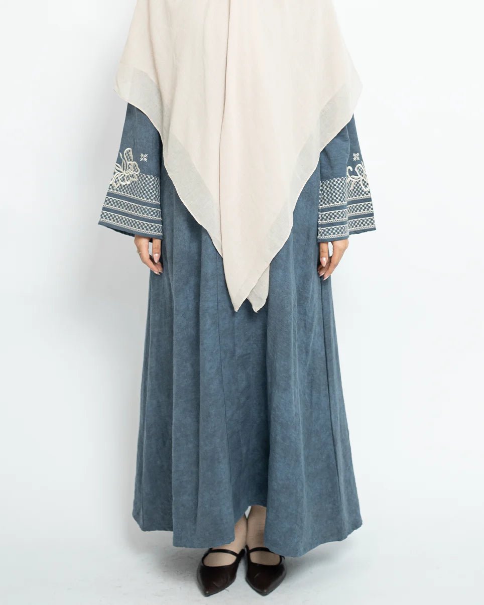 Rafah Abaya Chupro Dark Denim by Tubita - TUBITA