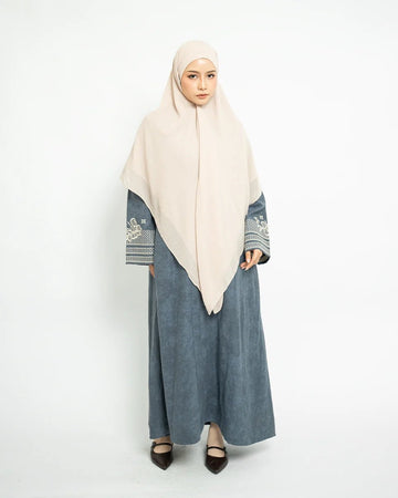 Rafah Abaya Chupro Dark Denim by Tubita - TUBITA