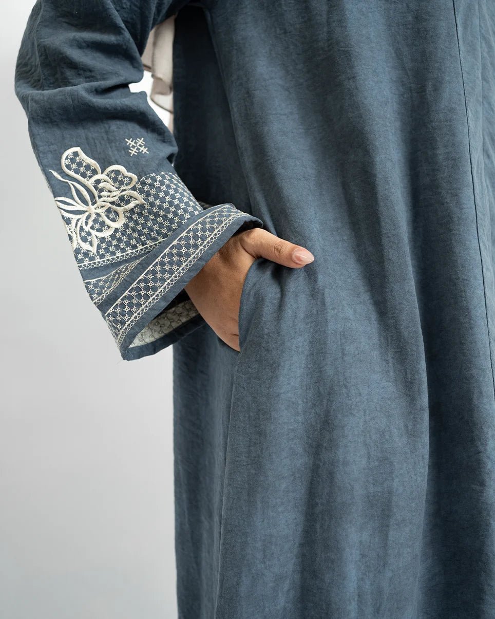 Rafah Abaya Chupro Dark Denim by Tubita - TUBITA