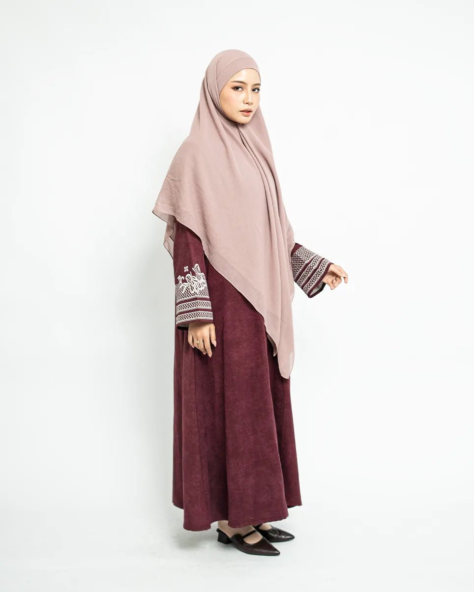 Rafah Abaya Chupro Maroon by Tubita - TUBITA