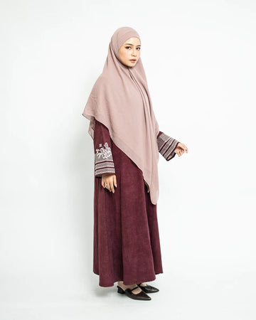 Rafah Abaya Chupro Maroon by Tubita - TUBITA