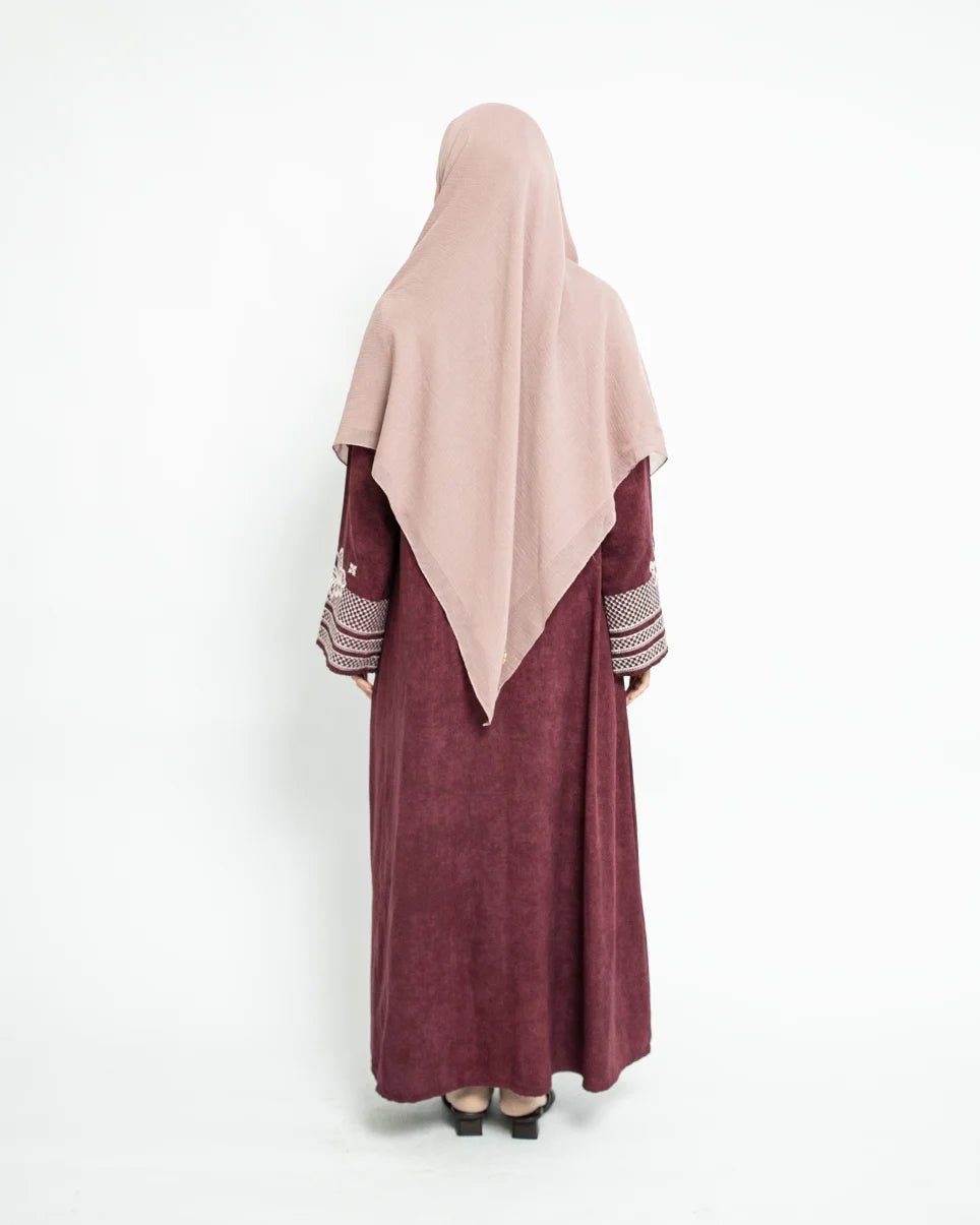 Rafah Abaya Chupro Maroon by Tubita - TUBITA
