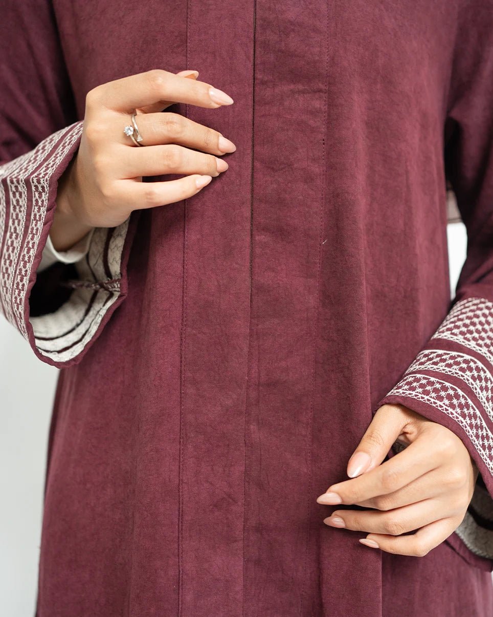 Rafah Abaya Chupro Maroon by Tubita - TUBITA