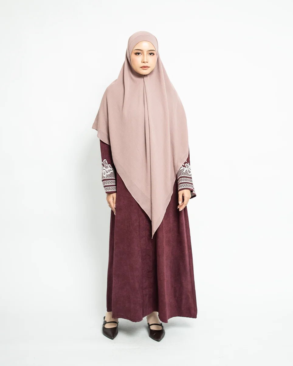 Rafah Abaya Chupro Maroon by Tubita - TUBITA
