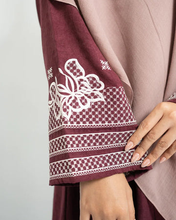 Rafah Abaya Chupro Maroon by Tubita - TUBITA