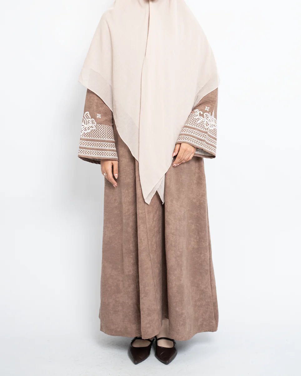 Rafah Abaya Chupro Rose Taupe by Tubita - TUBITA