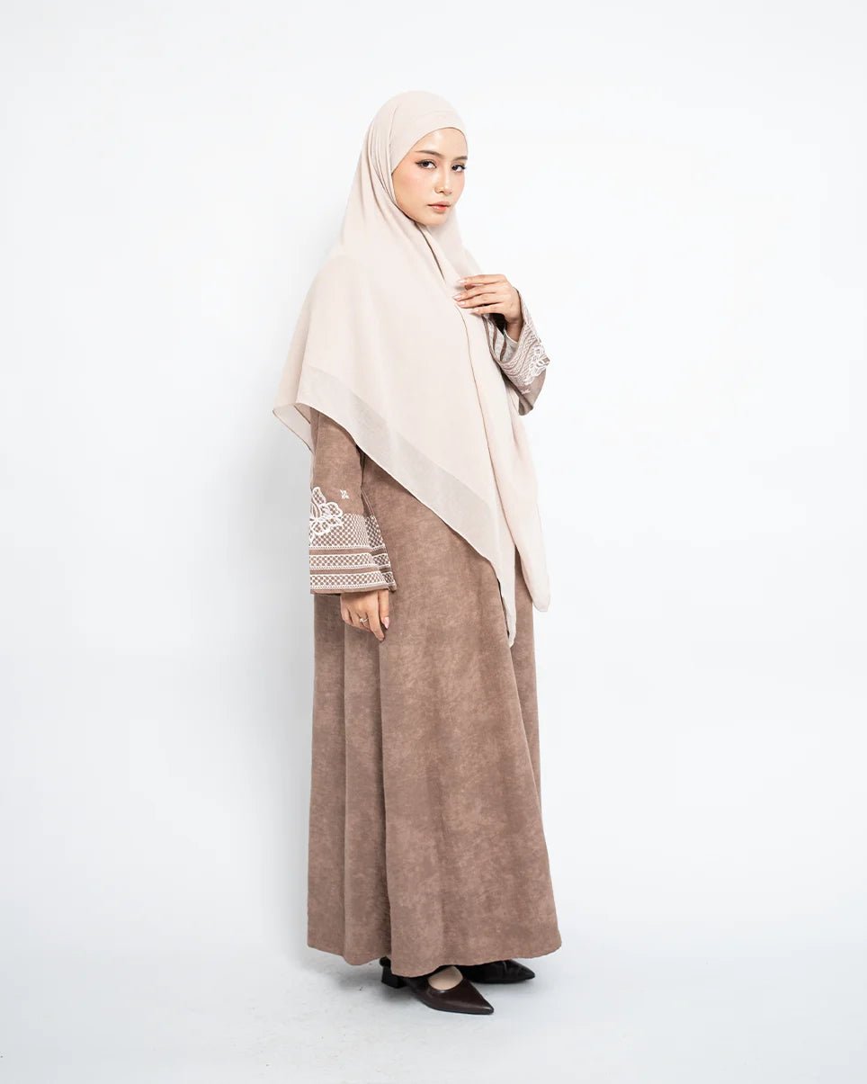 Rafah Abaya Chupro Rose Taupe by Tubita - TUBITA