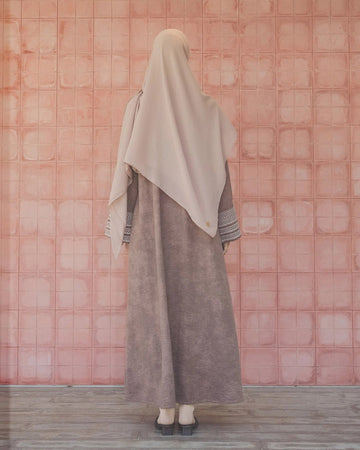 Rafah Abaya Chupro Rose Taupe by Tubita - TUBITA