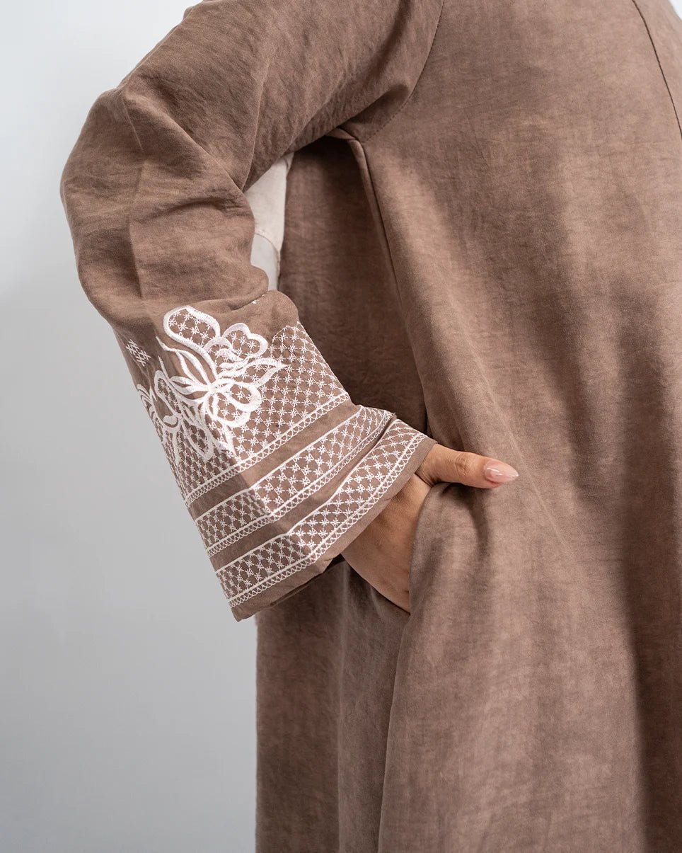 Rafah Abaya Chupro Rose Taupe by Tubita - TUBITA