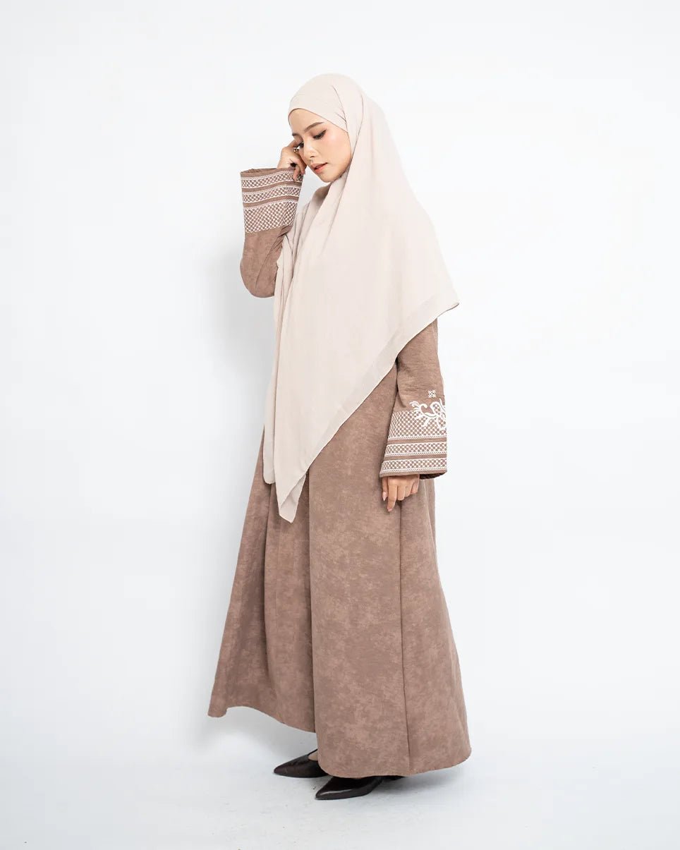 Rafah Abaya Chupro Rose Taupe by Tubita - TUBITA