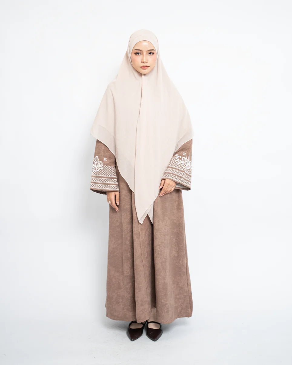 Rafah Abaya Chupro Rose Taupe by Tubita - TUBITA