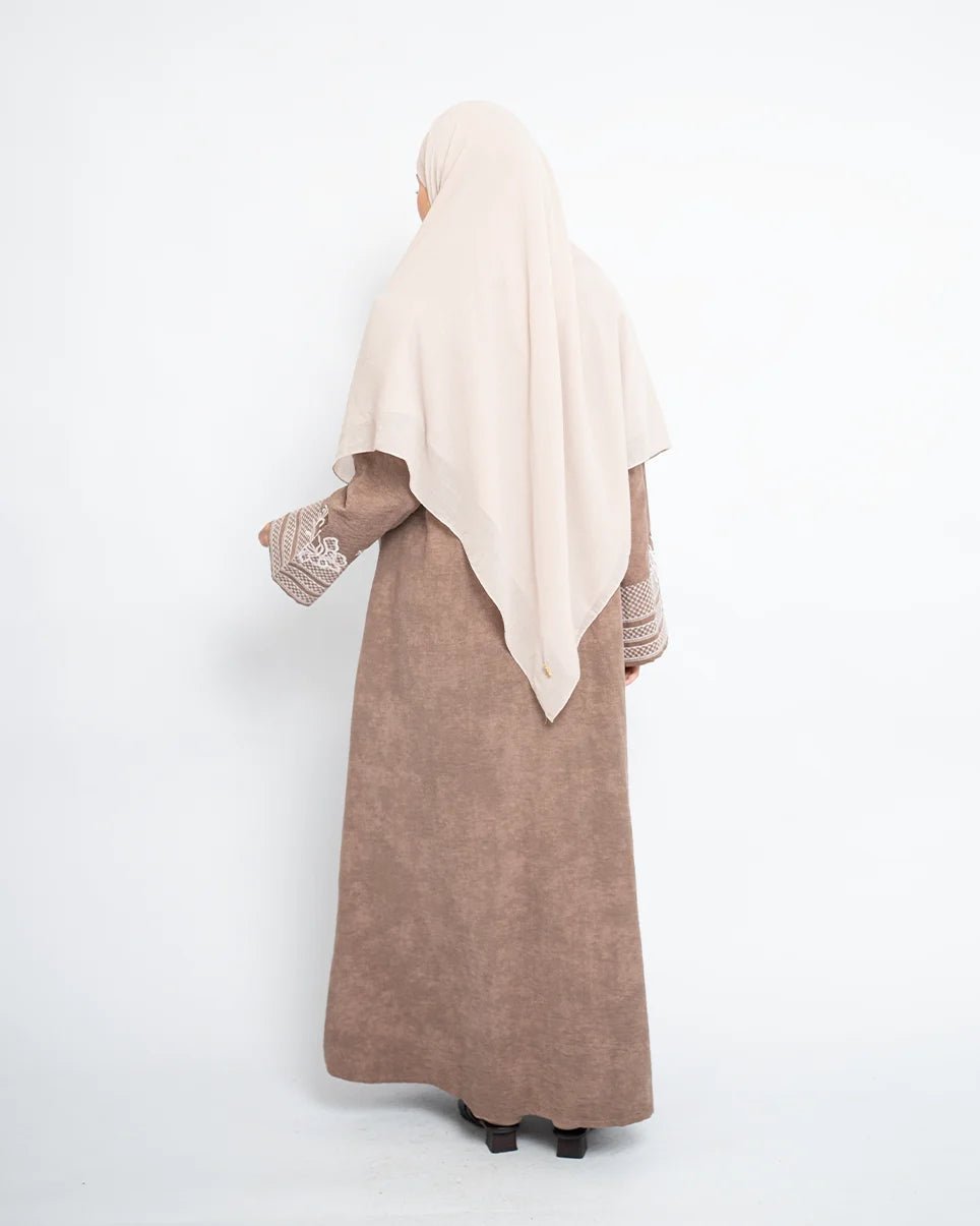 Rafah Abaya Chupro Rose Taupe by Tubita - TUBITA