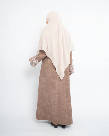 Rafah Abaya Chupro Rose Taupe by Tubita - TUBITA