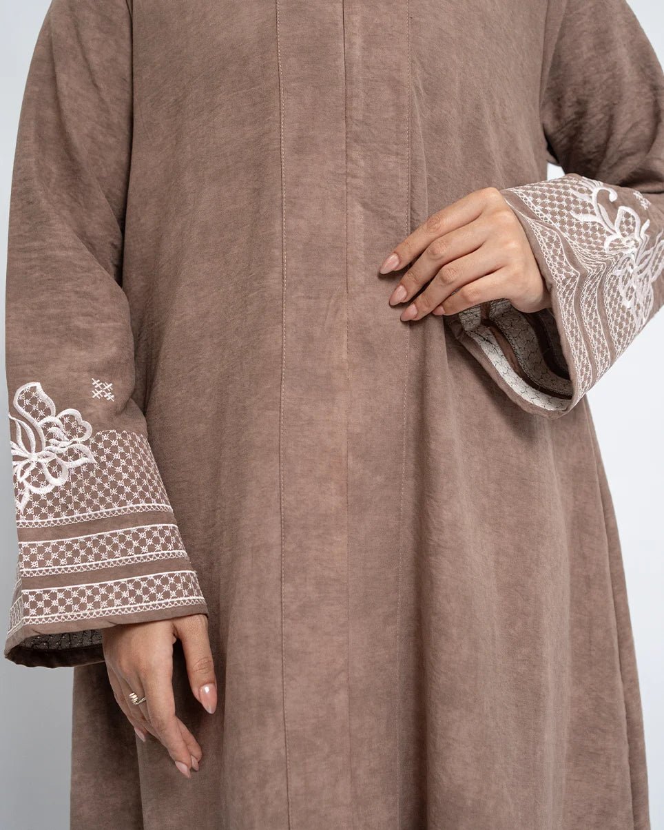Rafah Abaya Chupro Rose Taupe by Tubita - TUBITA