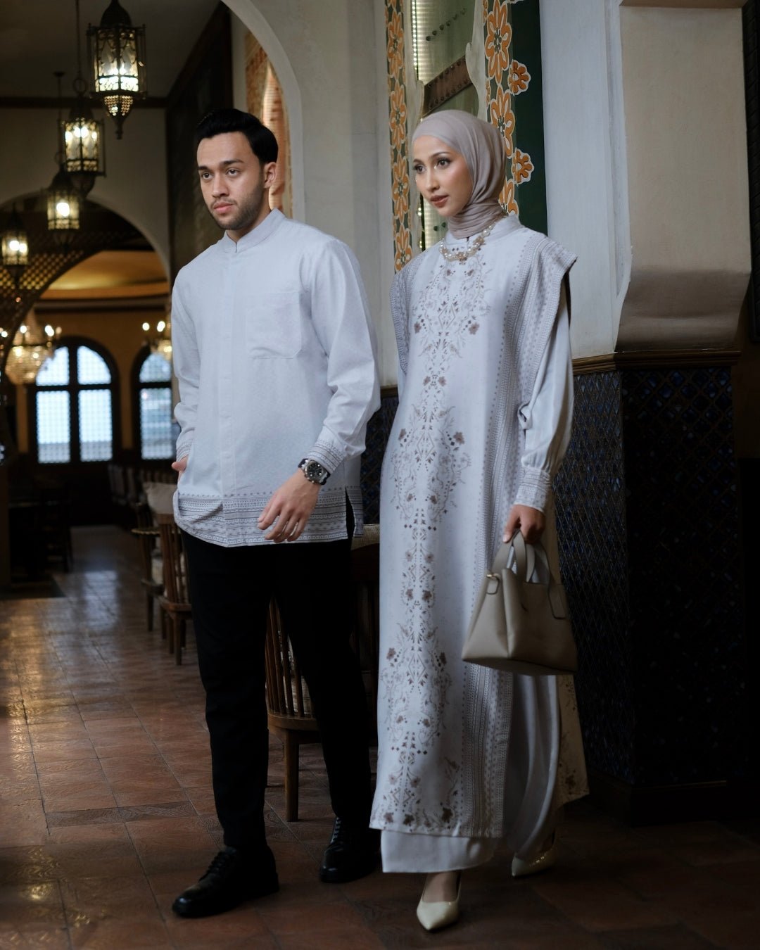 Raya dress & Kareem Broken White - TUBITA