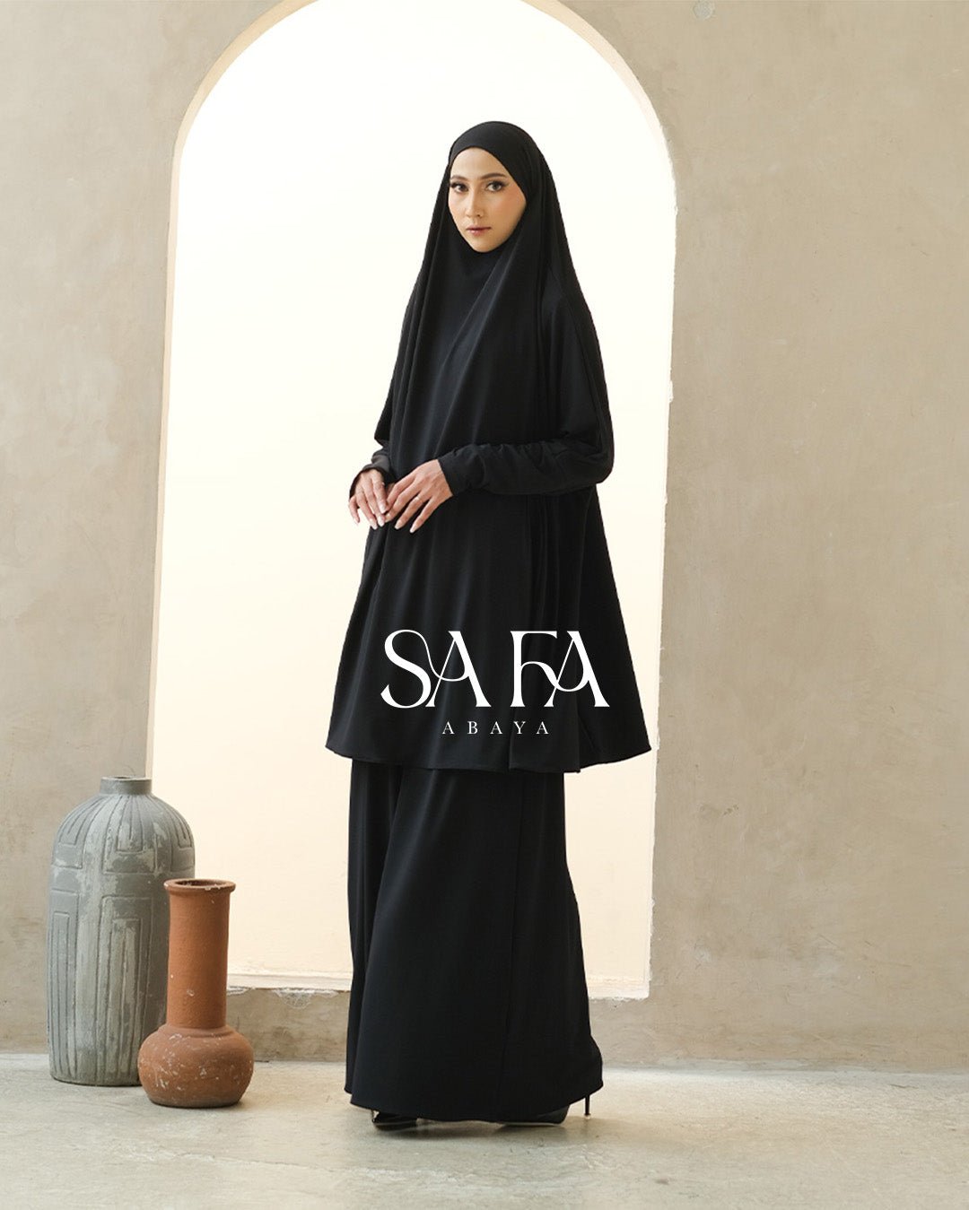 Safa Abaya Set Black by Tubita - TUBITA