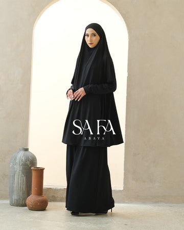 Safa Abaya Set Black by Tubita