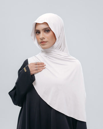 Salwa Pashmina Instant Broken White by Tubita